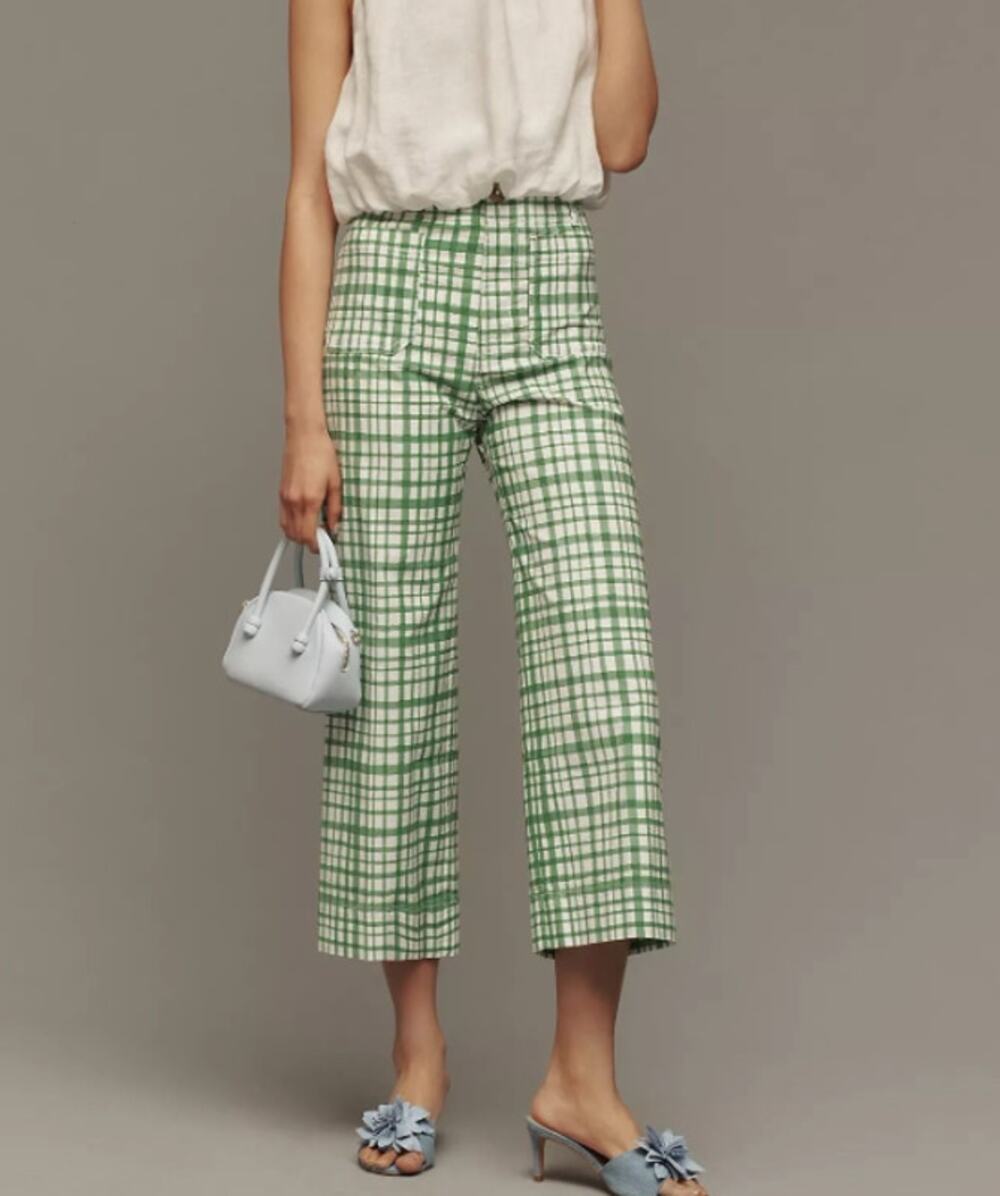 Maeve Anthropologie Colette Magic Green Pants Size 27